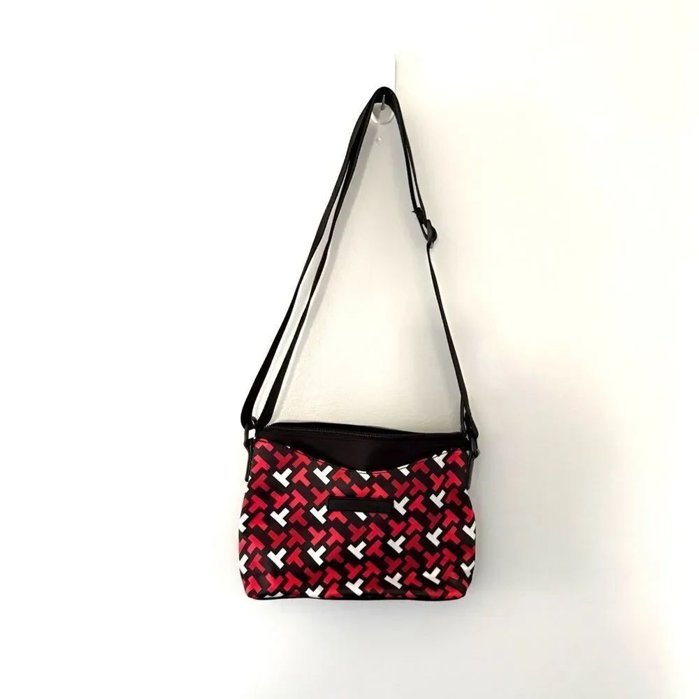 TOMMY HILFIGER LOGO CROSSBODY SHOULDER BAG BLACK/RED/WHITE